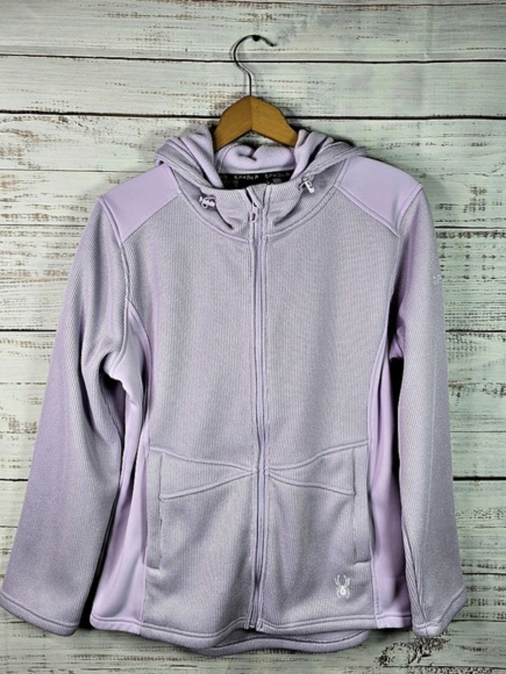 Spyder Women’s Large Lavender Full Zip Hooded Fleece Jacket